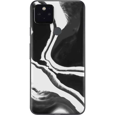 Black Marble Ink Google Pixel 5 Skin